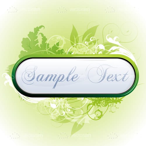 Rectangular Text Frame with Floral Background